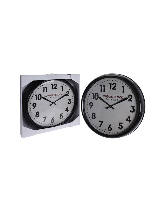 Wall Clock Metallic Black Ø61cm