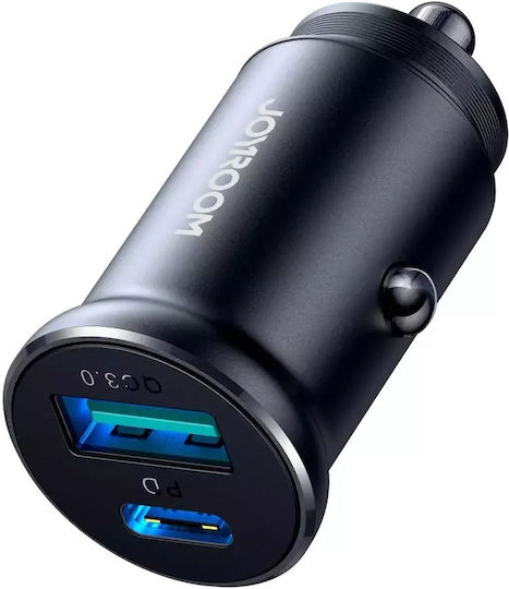 Joyroom Car Charger Black with a Port USB