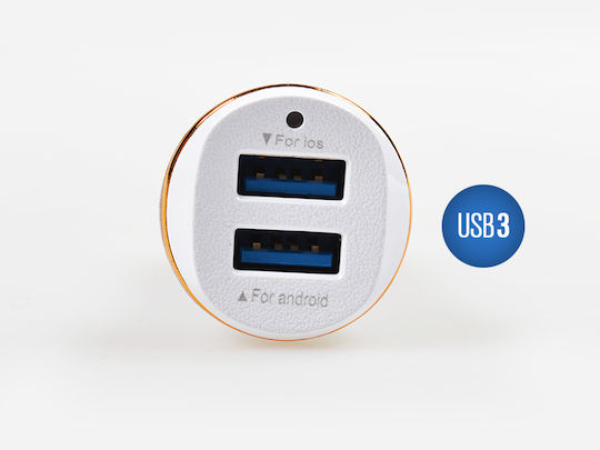 QIHANG CH-1630 Încărcător Auto 3A cu Porturi: 2xUSB Negru Culoare