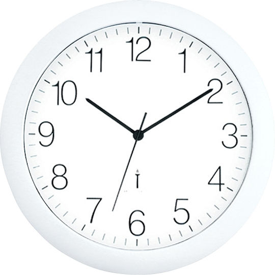 Technoline Wanduhr Kunststoff Silber Ø30cm