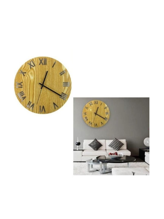 ForHome Wanduhr Braun Ø30cm