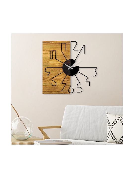 24Mall Wall Clock Wooden Ø58cm