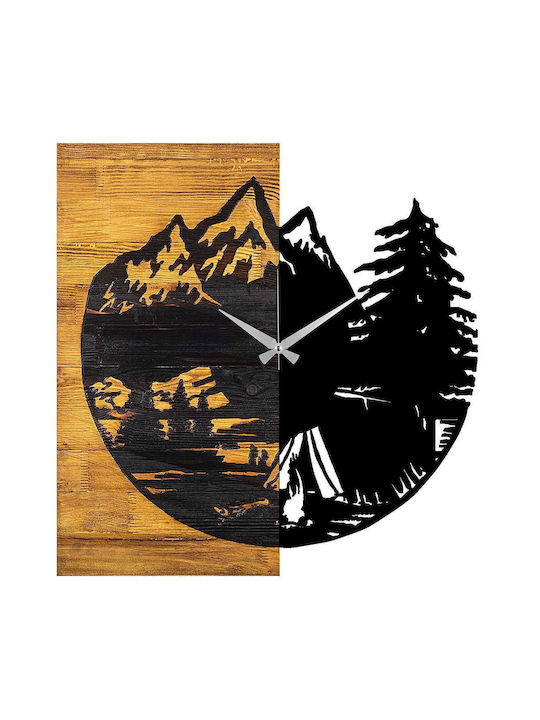 Asir Group Wall Clock Wooden Brown Ø56cm