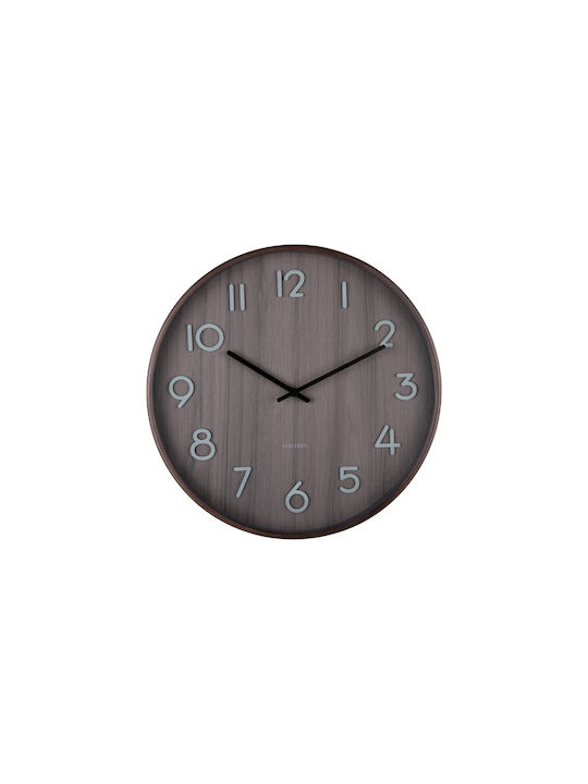 Karlsson Pure Wanduhr Walnut Ø40cm
