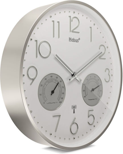 Mebus Radio Wall Clock White Ø30cm