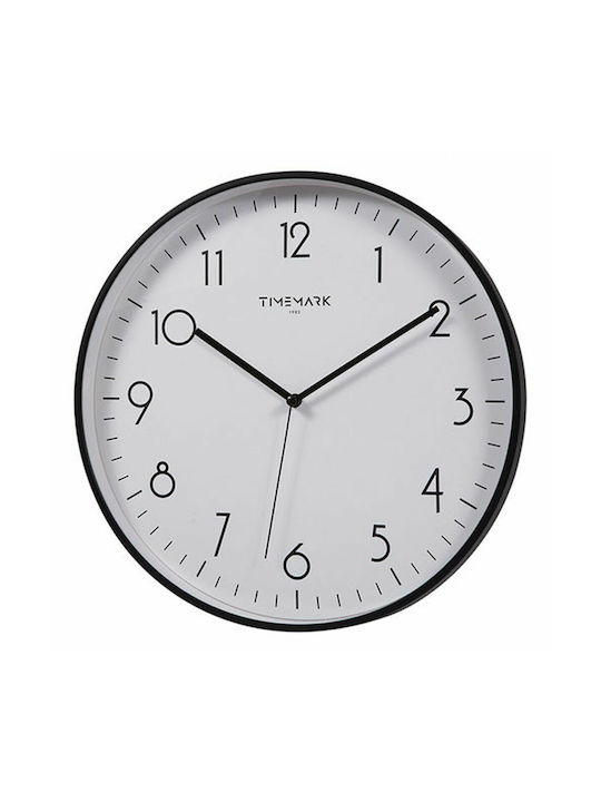 Wall Clock Plastic Black Ø30cm