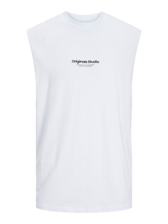 Jack & Jones Men's Sleeveless Blouse Bright White 12250430