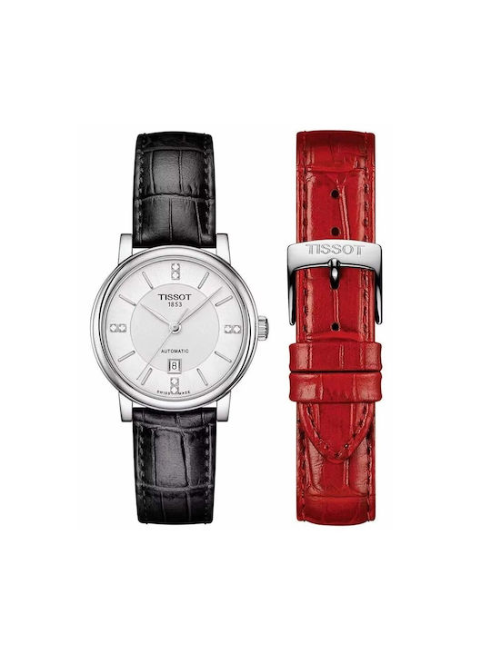 Tissot Carson Watch Automatic with Black Leather Strap