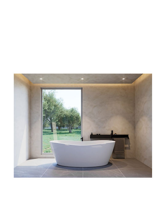 Verdi Wall Mounted Bathroom Shelf Metallic 30x9.3x7cm White