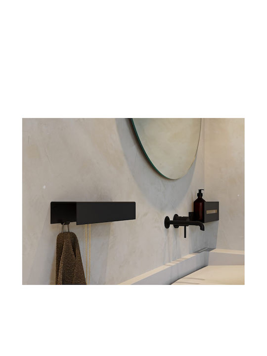 Verdi Wall Mounted Bathroom Shelf Metallic 30x9.3x7cm White