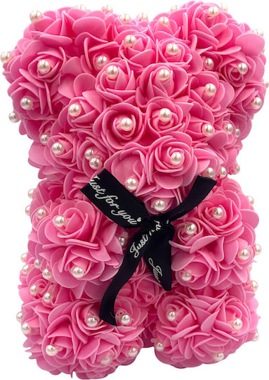 Teddybär aus Dekorative künstliche Rosen Rosa Cosmofan