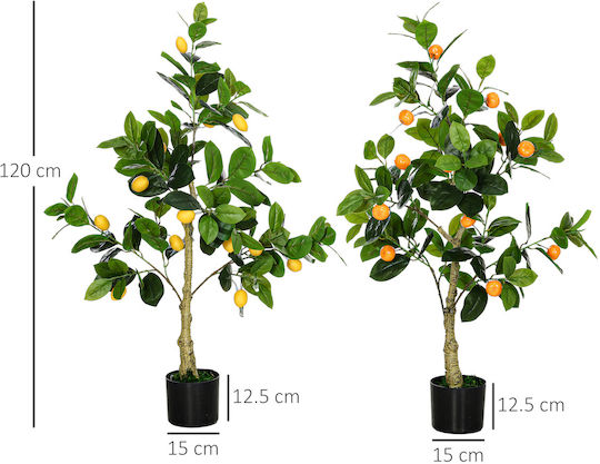 HomCom Zitronenbaum im Freien 120cm 830-803V01 Grün HomCom
