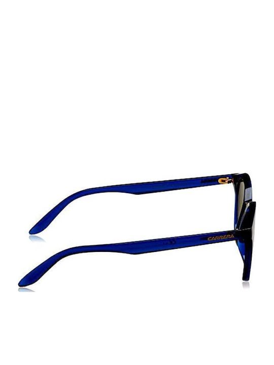 Carrera Men's Sunglasses with Blue Horn-Rimmed Frame and Grey Lenses 5036/S VV1/8E