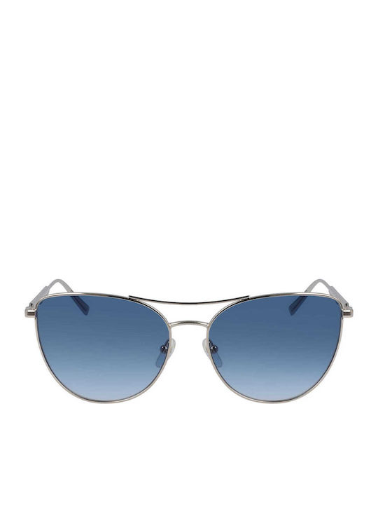 Longchamp Women's Sunglasses with Black Plastic Frame and Blue Gradient Lens LO134S 715