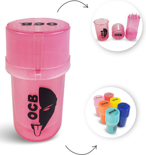 Ocb Grinder Grinder Grater Plastic Medtainer 2 1 Spațiu de depozitare Diverse culori