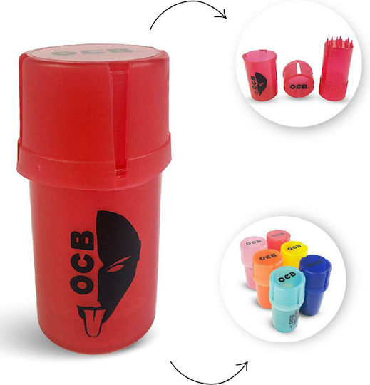 Ocb Grinder Grinder Grater Plastic Medtainer 2 1 Spațiu de depozitare Diverse culori