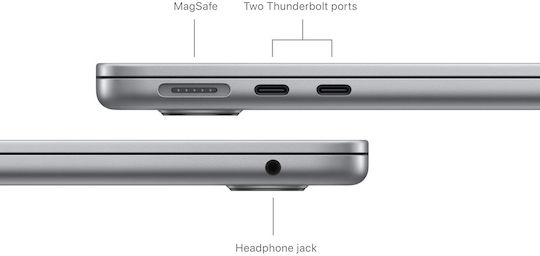 Apple MacBook Air 13" (2024) 13.6" Retina Display (M3-8-Core/16GB/512GB SSD/10-Core GPU) Space Gray (International English Keyboard)