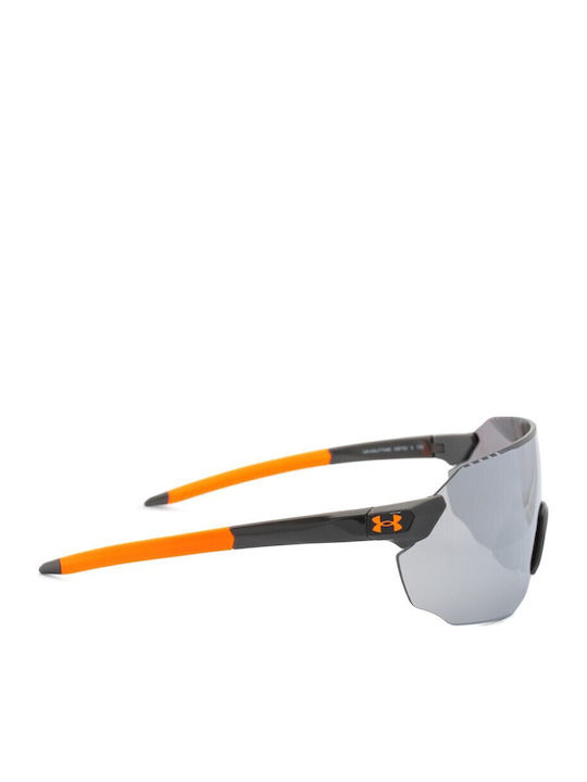 Under Armour Unisex Sunglasses with Gray Plastic Frame and Gray Lens UA Halftime KB7/QI