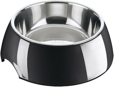 Hunter Dog Feeder Melamine Stainless Steel Black 700 Ml 22 X 22 X 11.5 Cm S6101369