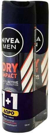 Nivea Men Dry Impact Дезодорант 72h в Спрей 2x150мл