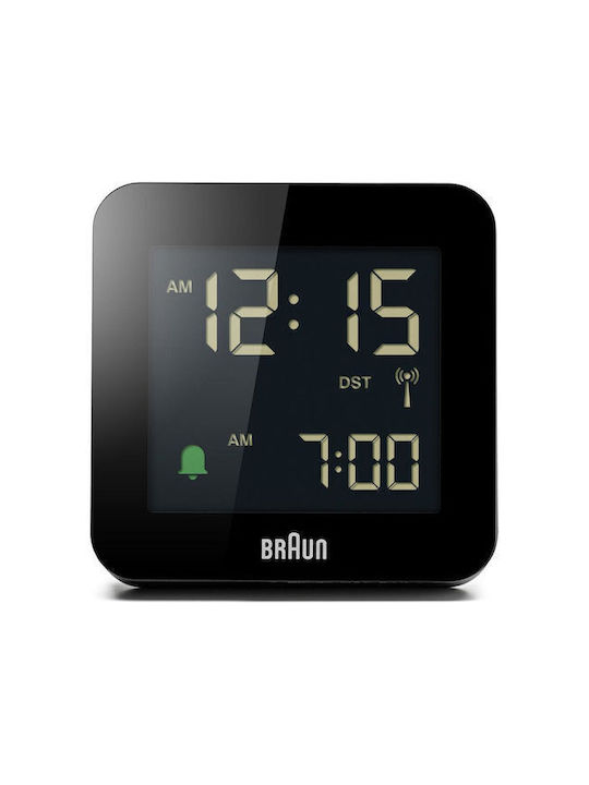 Braun BC 08 Tabletop Digital Clock LED Plastic with Alarm Clock Black