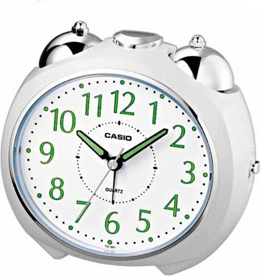 Casio TQ-369 Επιτραπέζιο Ρολόι με Δείκτες με Ξυπνητήρι Μαύρο TQ-369-1EF