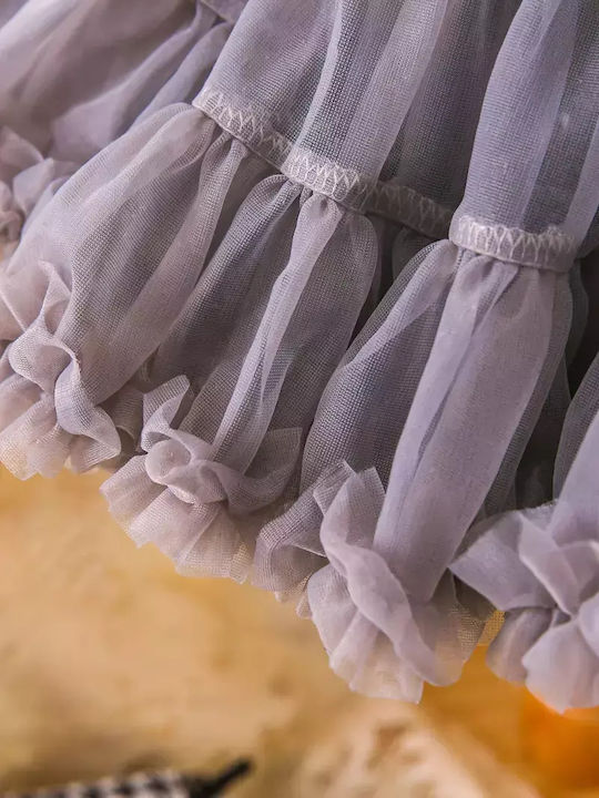 Kinder Tutu Rock aus Tüll Gray
