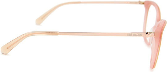 Moschino Plastic Eyeglass Frame Butterfly Pink MOL579 35J