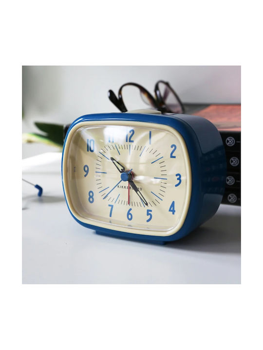 Kikkerland Retro Blue Ceas de Masă cu Alarmă AC08-BL