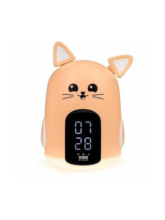 Bigben Interactive Επιτραπέζιο Ψηφιακό Ρολόι LED Πλαστικό με Ξυπνητήρι Πορτοκαλί