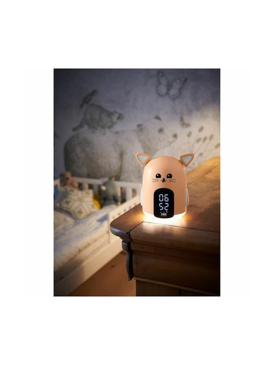 Bigben Interactive Επιτραπέζιο Ψηφιακό Ρολόι LED Πλαστικό με Ξυπνητήρι Πορτοκαλί