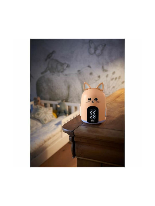 Bigben Interactive Επιτραπέζιο Ψηφιακό Ρολόι LED Πλαστικό με Ξυπνητήρι Πορτοκαλί