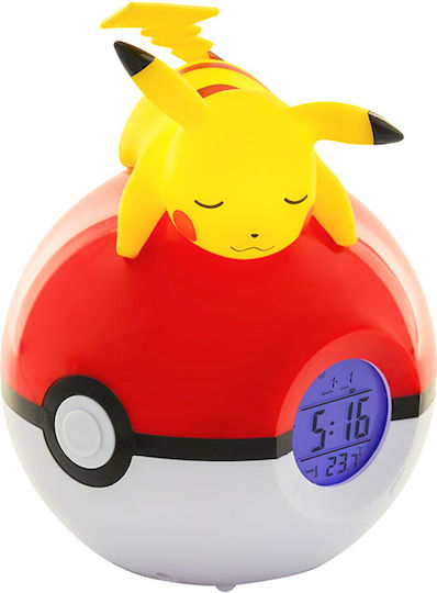Teknofun Pokemon Tischuhr Digital LED Kunststoff mit Wecker Mehrfarbig TEKN811354
