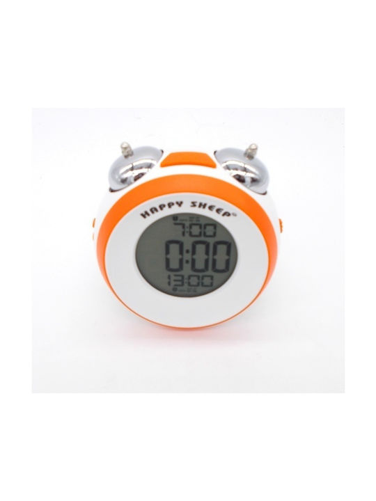 Happy Sheep HP664A Tabletop Digital Clock LED with Alarm Clock Orange