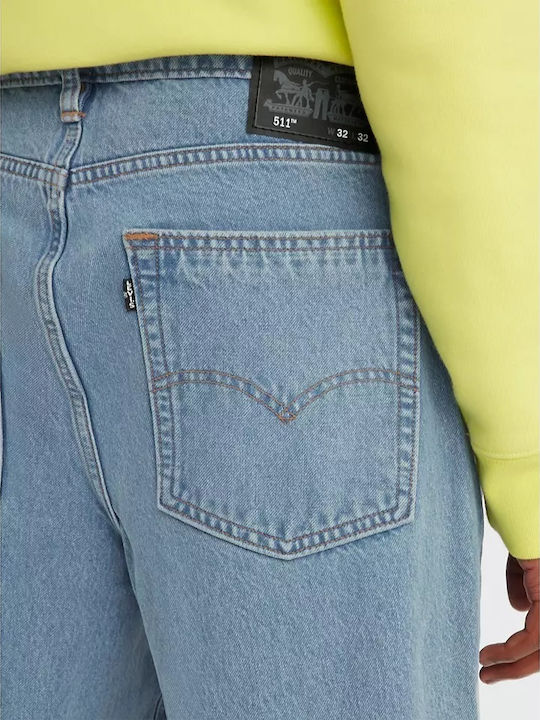 Skateboarding Super Ανδρικό Παντελόνι Τζιν Ελαστικό με Loose Baggy Εφαρμογή Μπλε