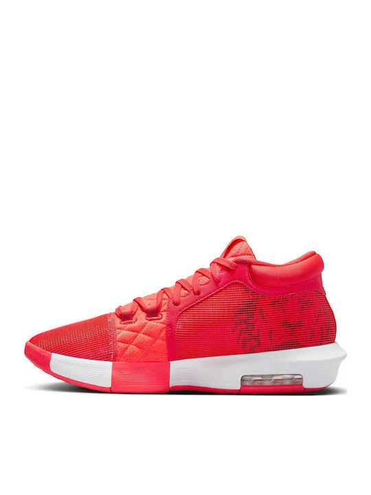 LeBron Witness VIII High Basketball Shoes Light Crimson / Bright Crimson / Gym Red / White
