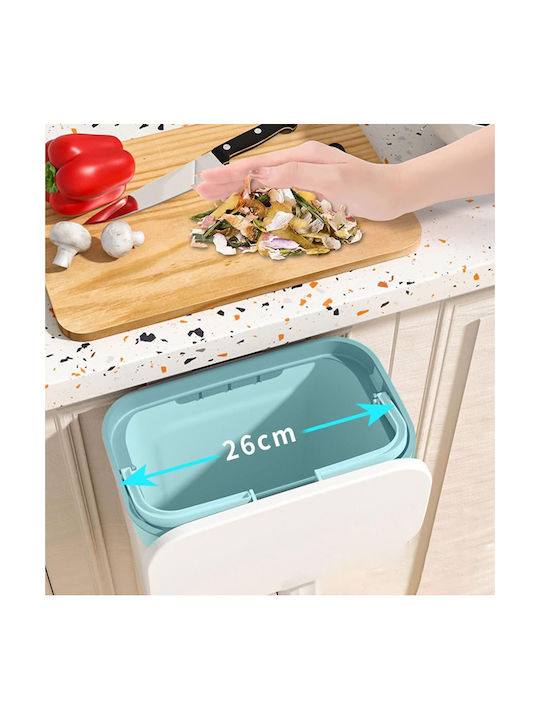 Home Use Waste Bin Waste Plastic for Cabinet Gray 9lt 1pcs
