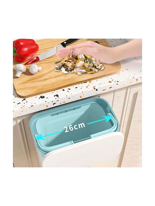 Home Use Waste Bin Waste Plastic for Cabinet Gray 9lt 1pcs