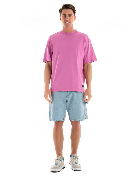 Jack & Jones Herren T-Shirt Kurzarm Hot Pink