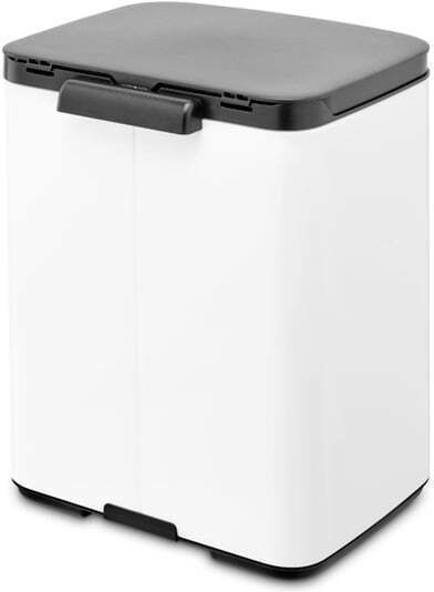 Brabantia Κάδος Bo Απορριμμάτων Πλαστικός με Αιωρούμενο Καπάκι Λευκός 7lt