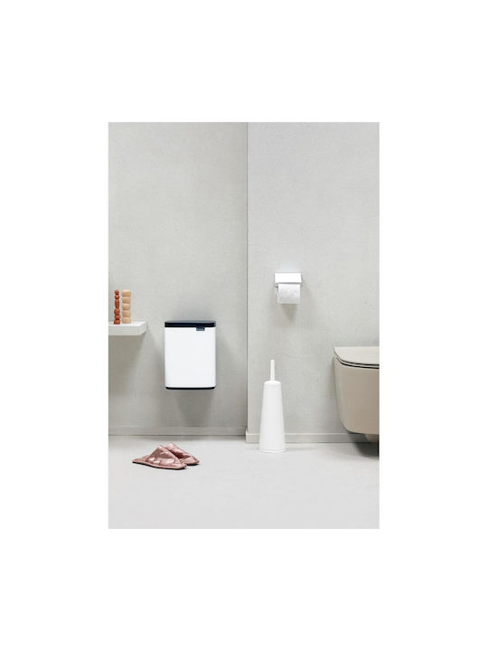 Brabantia Κάδος Bo Απορριμμάτων Πλαστικός με Αιωρούμενο Καπάκι Λευκός 7lt