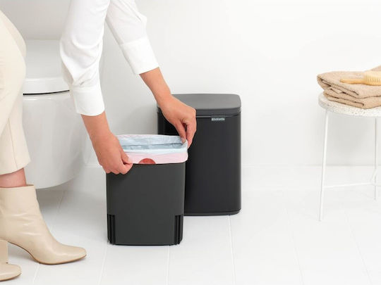 Brabantia Plastic Waste Bin with Floating Lid Black 7L