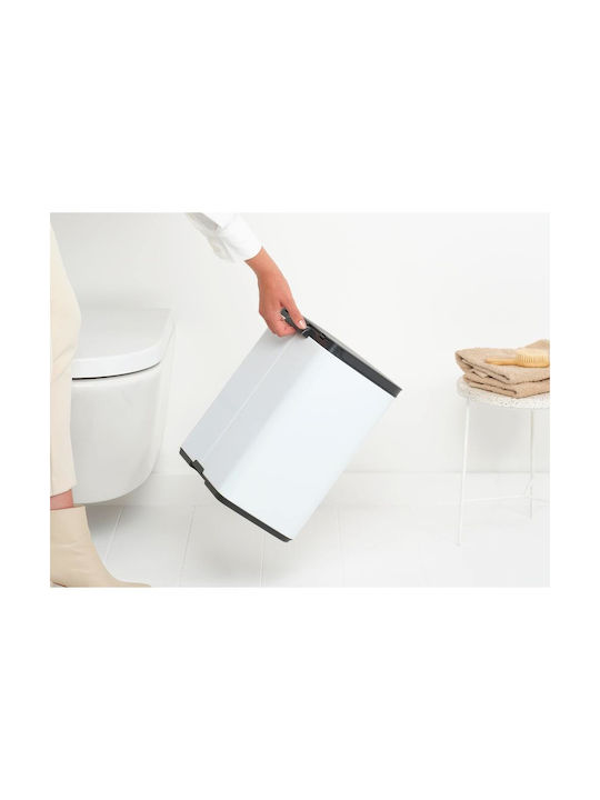 Brabantia Plastic Waste Bin White 12L