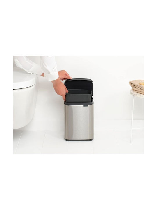 Brabantia Κάδος Απορριμμάτων Πλαστικός Ασημί 4lt