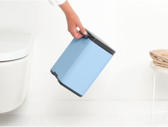 Brabantia Bo Small Waste Bin Plastic with Oscillating Lid Dreamy Blue 4lt
