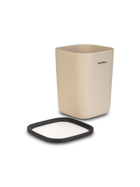 Nava Waste Bin Waste Plastic Beige 12lt 1pcs