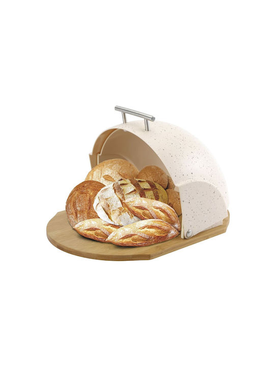 Maestro Bread Box with Lid Plastic Beige