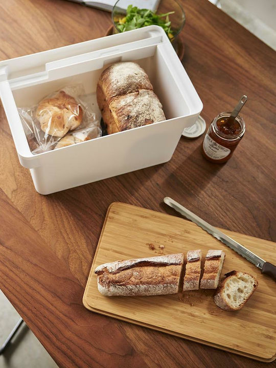 Yamazaki Brotkasten mit Deckel Kunststoff Weiß 35.5x23x18.2cm