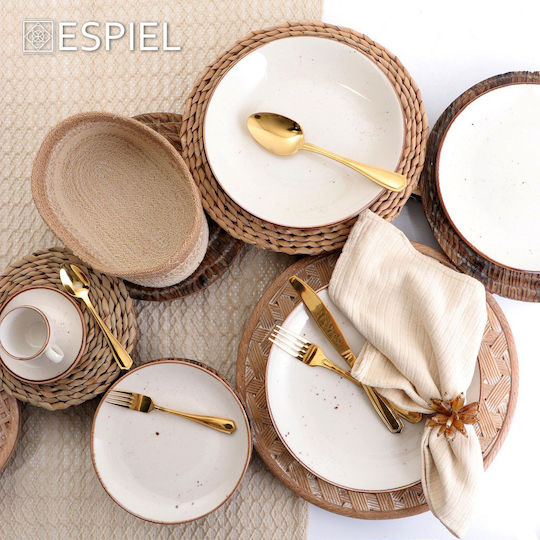 Espiel Brotkorb Geflecht Beige 25x13x9cm