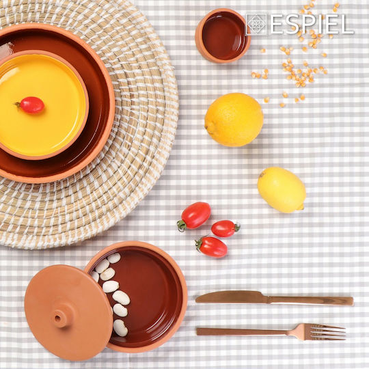 Espiel Serving Bowl Round Orange